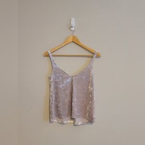 Pink Velour Tank Top